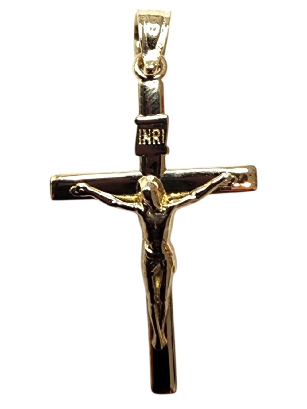 14K Yellow Gold Crucifix Pendant #25518